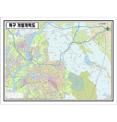 [개발]광주광역시 북구 토지이용계획도 150cm x 105cm GJ