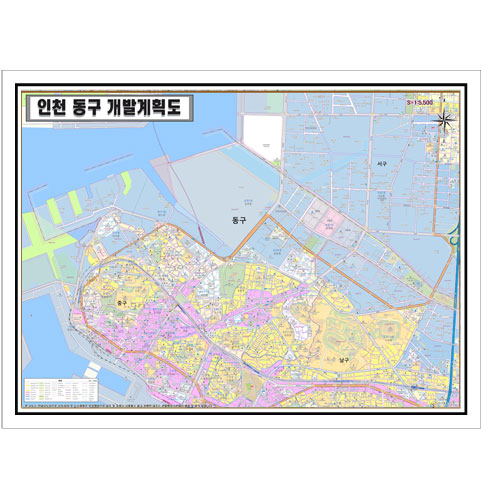 [개발]인천광역시 동구 토지이용계획도 105cm x 75cm IC