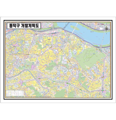 [개발]서울시 동작구 토지이용계획도 105cm x 75cm SE