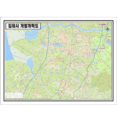 [개발]전라북도 고창군 토지이용계획도 105cm x 75cm JB
