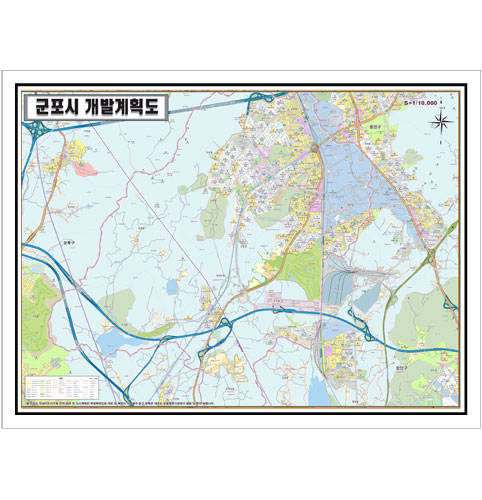 [개발]경기도 군포시 토지이용계획도 150cm x 105cm KY