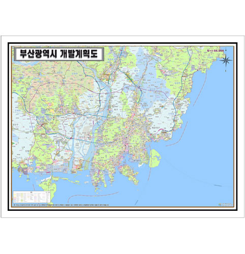 [개발]부산광역시 토지이용계획도 150cm x 105cm BS