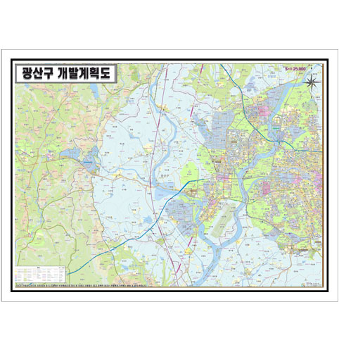 [개발]광주광역시 광산구 토지이용계획도 105cm x 75cm GJ