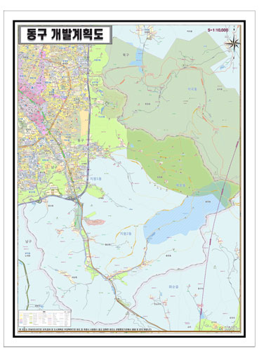 [개발]광주광역시 동구 토지이용계획도 105cm x 150cm GJ