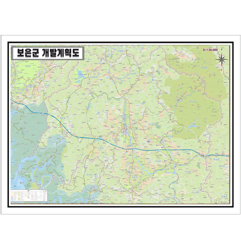 [개발]충청북도 보은군 토지이용계획도 105cm x 150cm CB