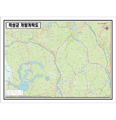 [개발]전라남도 곡성군 토지이용계획도 150cm x 105cm JN