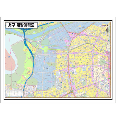 [개발]대구광역시 서구 토지이용계획도 105cm x 75cm DG