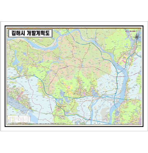 [개발]경상남도 김해시 토지이용계획도 105cm x 75cm GN