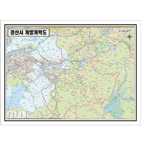 [개발]경상북도 경산시 토지이용계획도 105cm x 150cm GB