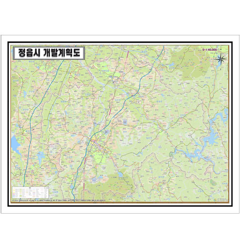 [개발]전라북도 정읍시 토지이용계획도 150cm x 105cm JB
