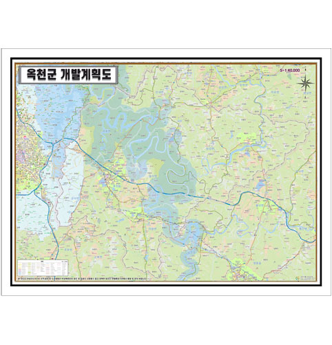[개발]충청북도 옥천군 토지이용계획도 75cm x 105cm CB