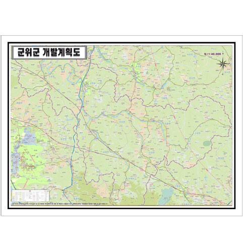 [개발]경상북도 군위군 토지이용계획도 75cm x 105cm GB