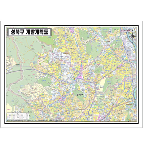 [개발]서울시 성북구 토지이용계획도 150cm x 105cm SE