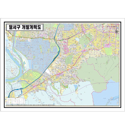 [개발]대구광역시 달서구 토지이용계획도 150cm x 105cm DG
