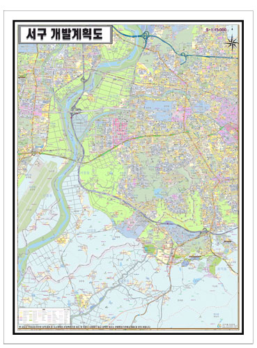 [개발]광주광역시 서구 토지이용계획도 105cm x 150cm GJ