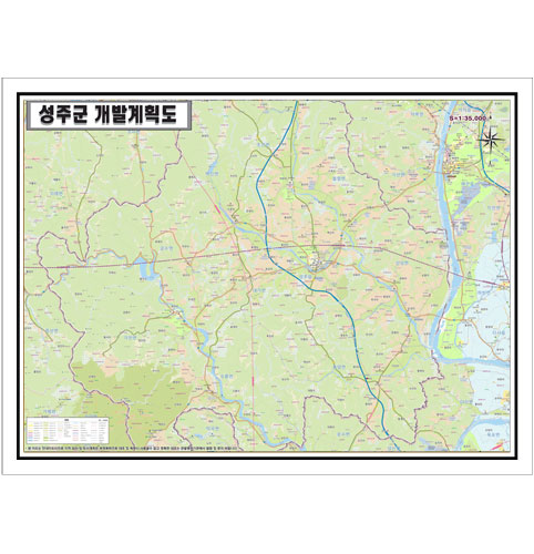 [개발]경상북도 성주군 토지이용계획도 75cm x 105cm GB