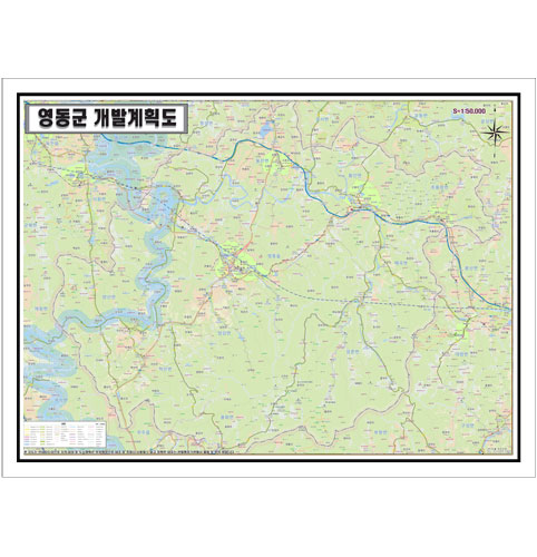 [개발]충청북도 영동군 토지이용계획도 75cm x 105cm CB