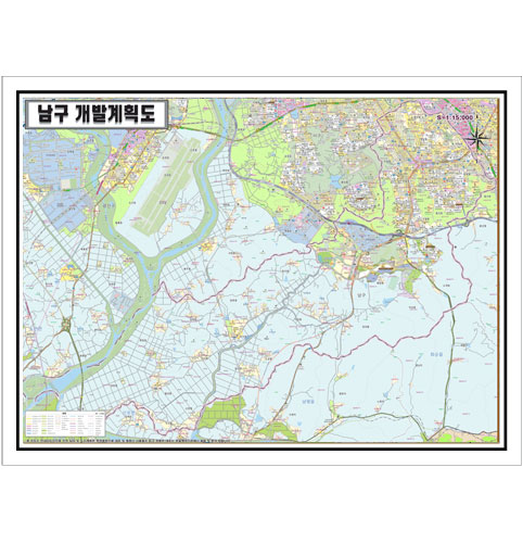 [개발]광주광역시 남구 토지이용계획도 150cm x 105cm GJ