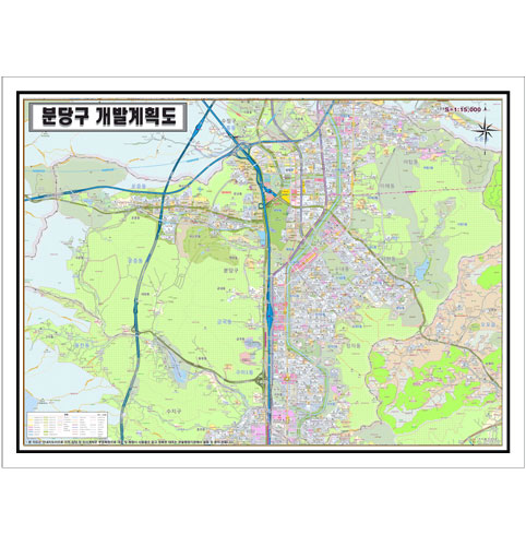 [개발]경기도 성남시 분당구 토지이용계획도 150cm x 105cm KY