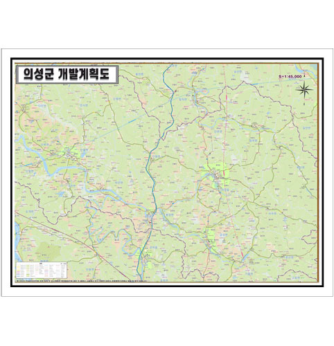 [개발]경상북도 의성군 토지이용계획도 105cm x 150cm GB
