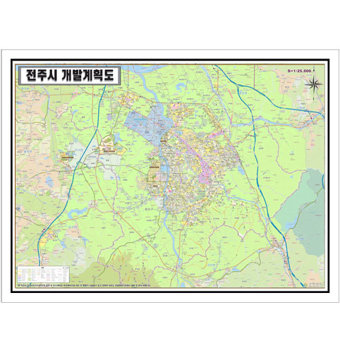 [개발]전라북도 전주시 토지이용계획도 150cm x 105cm JB