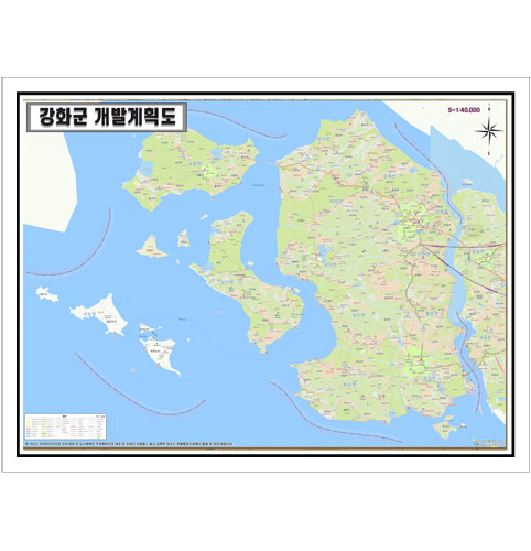 [개발]인천광역시 강화군 토지이용계획도 105cm x 75cm IC