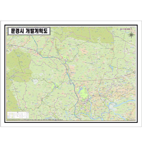 [개발]경상북도 문경시 토지이용계획도 75cm x 105cm GB