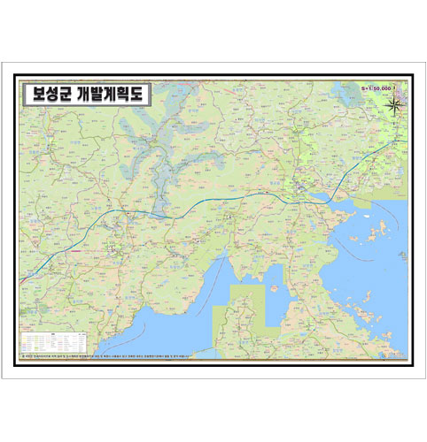[개발]전라남도 보성군 토지이용계획도 105cm x 75cm JN