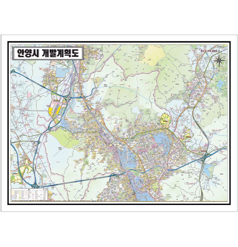경기도 안양시 토지이용계획 개발계획도 150cm X 105cm KY