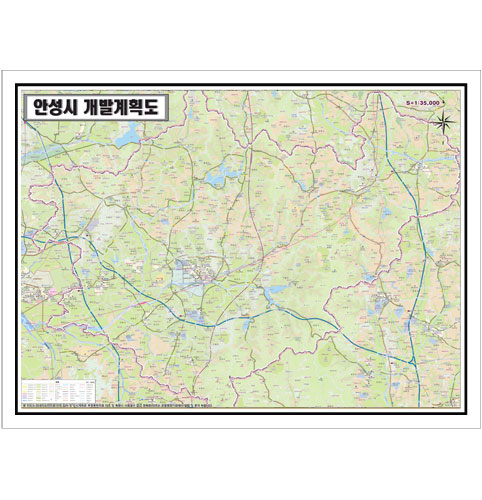 경기도 안성시 토지이용계획 개발계획도 105cm X 75cm KY