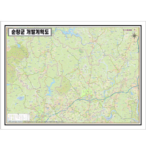 [개발]전라북도 순창군 토지이용계획도 105cm x 75cm JB