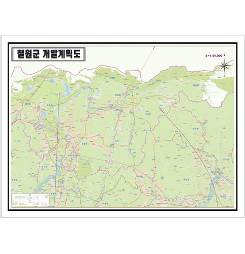[개발]강원도 철원군 토지이용계획도 105cm x 75cm GW