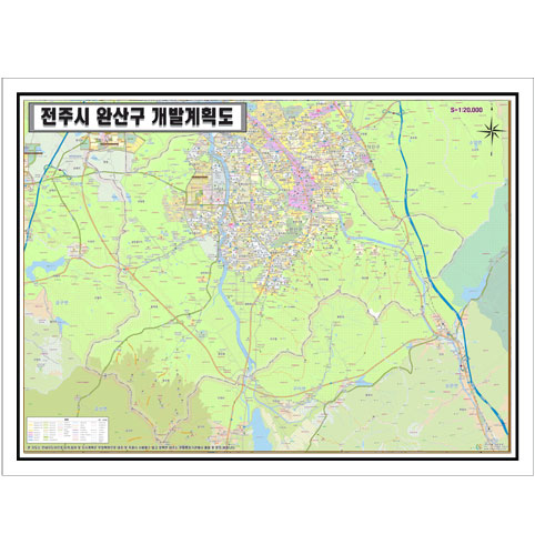 [개발]전라북도 전주시 완산구 토지이용계획도 150cm x 105cm JB