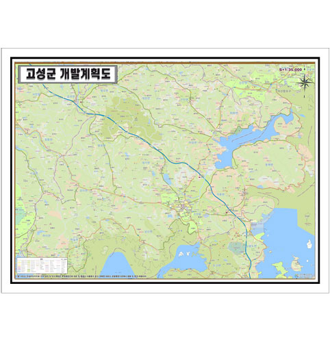 [개발]경상남도 고성군 토지이용계획도 105cm x 150cm GN