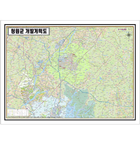 [개발]충청북도 청원군 토지이용계획도 75cm x 105cm CB