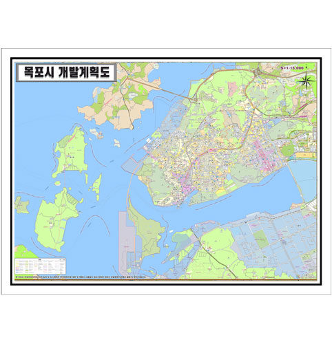 [개발]전라남도 목포시 토지이용계획도 150cm x 105cm JN