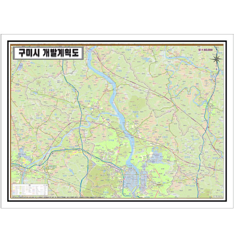 [개발]경상북도 구미시 토지이용계획도 105cm x 150cm GB