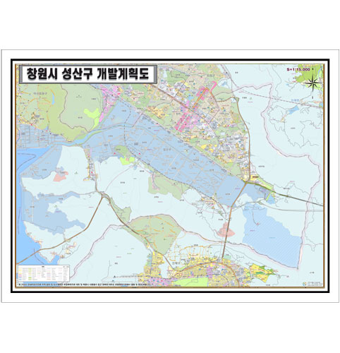 [개발]경상남도 창원시 성산구 토지이용계획도 150cm x 105cm GN