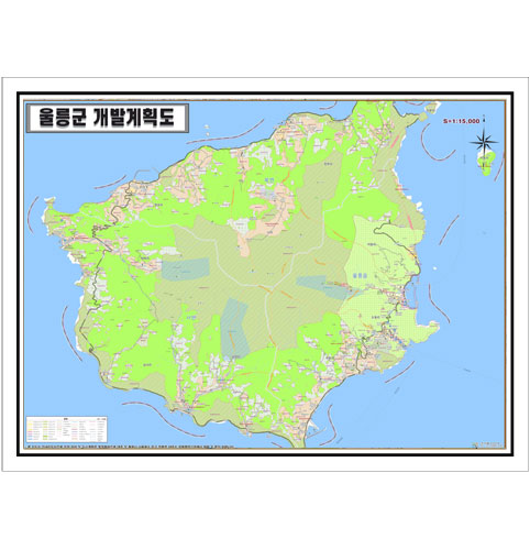 [개발]경상북도 울릉군 토지이용계획도 75cm x 105cm GB