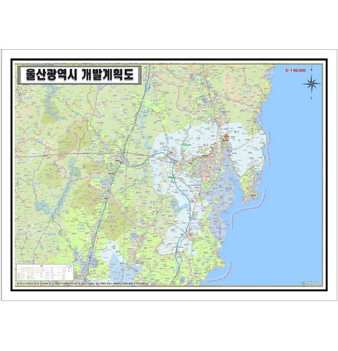 [개발]울산광역시 토지이용계획도150cm x 105cm US