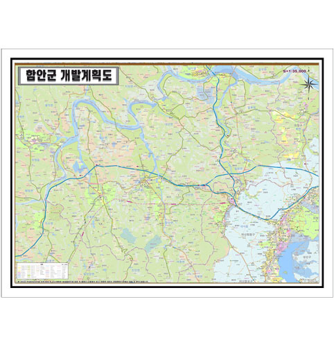 [개발]경상남도 함안군 토지이용계획도 150cm x 105cm GN