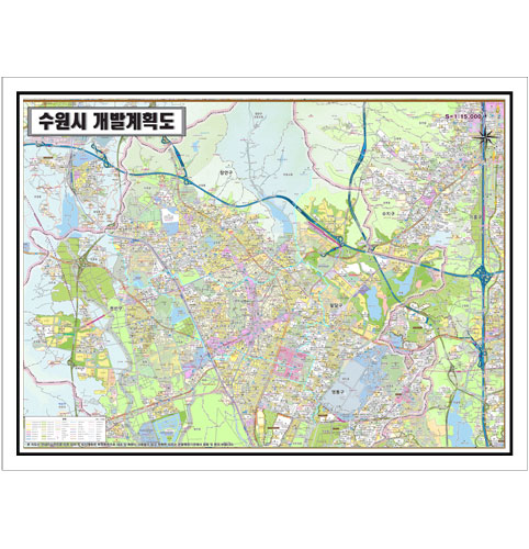 [개발]경기도 수원시 토지이용계획도 150cm x 105cm KY