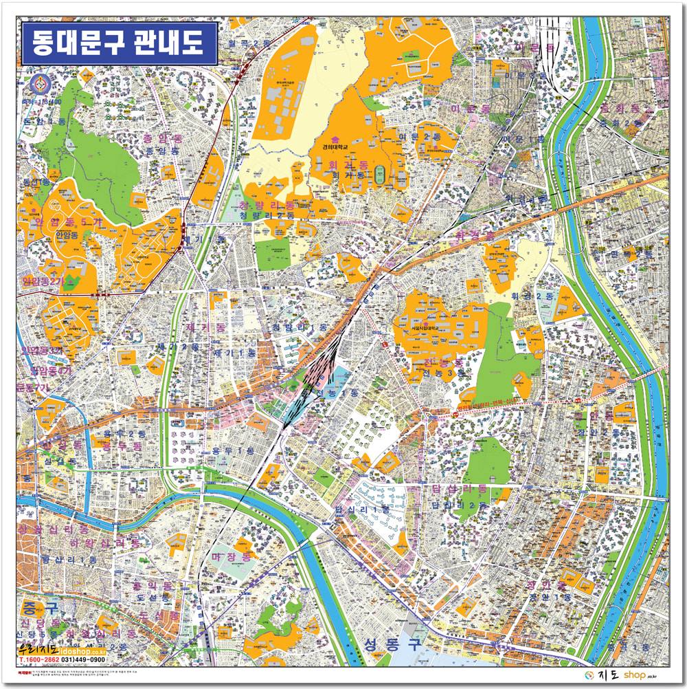 [지번]서울시 동대문구 안내도 150cm x 150cm SE