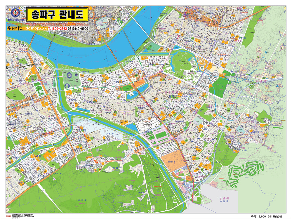[지번]서울시 송파구 안내도 210cm x 150cm SE