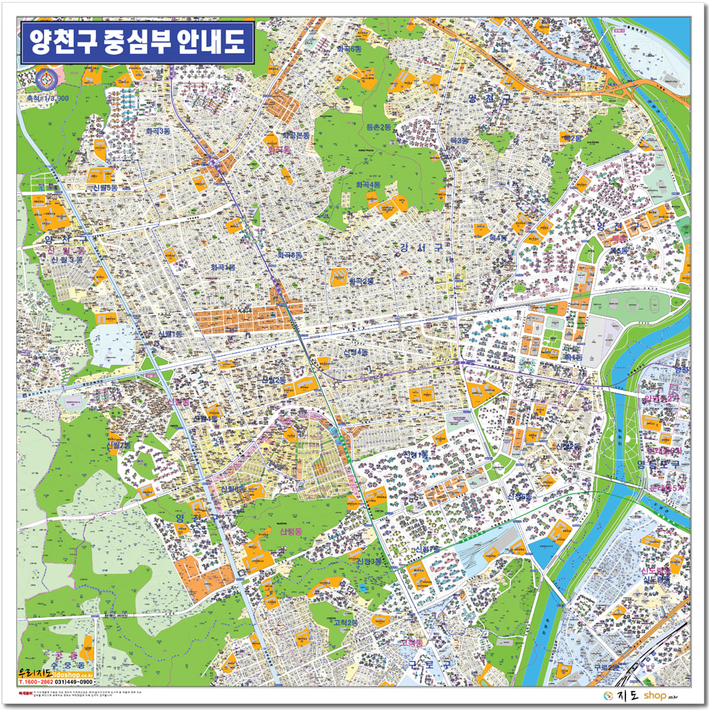 [지번]서울시 양천구 중심부 안내도 150cm x 150cm SE