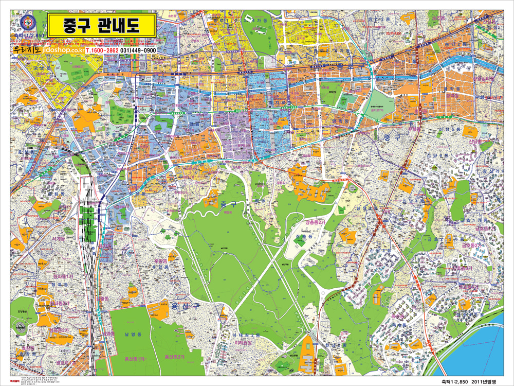 [지번]서울시 중구 안내도 210cm x 150cm SE